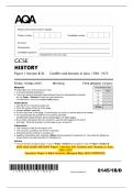 2025 AQA GCSE HISTORY Paper 1 Section B&sol;D Conflict and Tension in Asia&comma;  1950&ndash;1975   Question Paper & Mark Scheme &lpar;Merged&rpar; May 2025 &lbrack;VERIFIED&rsqb;