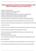 BC Jurisprudence Exam 2026&sol;2027 &ndash; Practice Questions with 100&percnt; Verified Answers