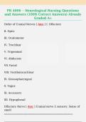 PN 4006 -- Neurological Nursing Questions  and Answers &lpar;100&percnt; Correct Answers&rpar; Already  Graded A&plus;