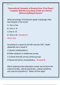 Transcultural Concepts in Nursing Care&comma; Final Exam &vert;  Complete 2026 Nursing Study Guide and Clinical  Reference&vert;&vert;Newest Exam&excl;&excl;&excl;
