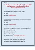 Traffic Supervisor Exam Study Guide &vert; Complete 2026  Exam Questions&comma; Practice Tests&comma; and Review  Solutions&vert;&vert;Verified Exam&excl;&excl;&excl;