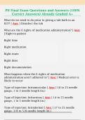 PN Final exam Questions and Answers &lpar;100&percnt;  Correct Answers&rpar; Already Graded A&plus; 