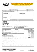 2025 AQA GCSE HISTORY Paper 2 Section A&sol;B Britain&colon; Power  and the People&comma; c1170 to the Present Day Question Paper &  Mark Scheme &lpar;Merged&rpar; June 2025 &lbrack;VERIFIED&rsqb;