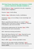 PN Final Exam Questions and Answers &lpar;100&percnt;  Correct Answers&rpar; Already Graded A&plus;