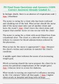 PN Final Exam Questions and Answers &lpar;100&percnt;  Correct Answers&rpar; Already Graded A&plus;