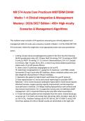 NR 574 Acute Care Practicum Actual MIDTERM EXAM&colon; Clinical Integration & Management Mastery &vert; Weeks 1-4 &vert; High-Acuity Scenarios & Management Algorithms &vert; 2026&sol;2027 Edition