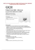 OCR A Level Further Mathematics B &lpar;MEI&rpar; Y431&sol;01 Mechanics Minor JUNE 2025  Combined Question Paper and Mark Scheme 