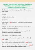Portage Learning Microbiology Final Exam  Questions and Answers &lpar;100&percnt; Correct  Answers&rpar; Already Graded A&plus;