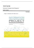 TEST BANK&lowbar;&lowbar;Information Technology Project Management 9th Edition by Kathy Schwalbe &comma; ISBN&colon; 9781337101356 &vert;All Chapters Included&vert; Guide A&plus;
