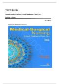 TEST BANK&lowbar;&lowbar;Medical-Surgical Nursing&colon; Critical Thinking in Client Care 4th Edition by Priscilla LeMone &comma; ISBN&colon; 9780131713086 &vert;All Chapters Included&vert; Guide A&plus;
