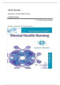TEST BANK&lowbar;&lowbar;Introductory Mental Health Nursing Fifth&comma; North American Edition by Cynthia Kincheloe &comma; ISBN&colon; 9781975211240 &vert;All Chapters Included&vert; Guide A&plus;