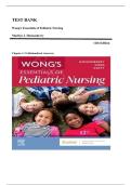 TEST BANK&lowbar;&lowbar;Wong's Essentials of Pediatric Nursing 12th Edition by Marilyn J&period; Hockenberry &comma; ISBN&colon; 9780443123528 &vert;All  Chapters Verified&vert; Guide A&plus;