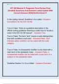 HIT 205 Module 8&colon; Diagnosis Term Review Final  &lpar;Graded&rpar; Questions And Answers Latest Update With  Correct Answers 2026&vert;&vert;Verified Exam&excl;&excl;&excl; 
