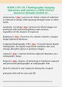RADR 1201 Ch 7 Radiographic Imaging  Questions and Answers &lpar;100&percnt; Correct  Answers&rpar; Already Graded A&plus;