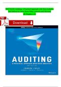 TEST BANK Auditing&colon; A Practical Approach with Data Analytics 2nd Edition by Laura Davis Wiley&comma; Johnson and Moroney All Chapters 1-16