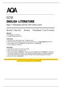 2025 AQA GCSE ENGLISH LITERATURE Paper 1 Shakespeare and the 19th-Century Novel Question Paper  & Mark Scheme &lpar;Merged&rpar; May 2025 &lbrack;VERIFIED&rsqb; 