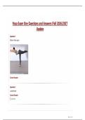 Yoga Exam One Questions and Answers Fall 2026-2027 Update&period;