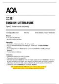 May 2025 AQA GCSE English Literature &lpar;8702&rpar; &vert; Combined Question Papers & Mark Schemes&period;