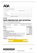 2025 AQA GCSE FOOD PREPARATION AND NUTRITION Paper 1   Food Preparation and Nutrition   Question Paper & Mark Scheme &lpar;Merged&rpar; June 2025 &lbrack;VERIFIED&rsqb; 