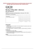 OCR AS Level History A Y251&sol;01 Democracy and Dictatorships in Germany 1919 1963 MAY 2025 Combined Question Paper and Mark Scheme 