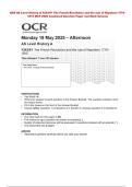 OCR AS Level History A Y243&sol;01 The French Revolution and the rule of Napoleon 1774 1815 MAY 2025 Combined Question Paper and Mark Scheme 