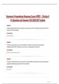 Emergency Preparedness Response Course &lpar;EPRC&rpar; - Clinician 8  Hr Questions and Answers &vert;Fall 2026&sol;2027 Update