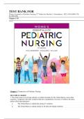 Test Bank for Wong&rsquo;s Essentials of Pediatric Nursing&comma; 11th Edition by Marilyn J&period; Hockenberry &vert; Chapters 1&ndash;30 &vert; Complete 100&percnt; A&plus; Guide &vert; 2023&ndash;2024 Edition &lpar;ISBN 978-0323624190&rpar;