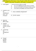 CNM Boards Primary Care Exam with All Correct & 100&percnt; Verified Answers&vert; Already Graded A&plus;