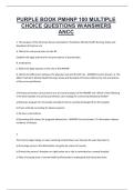 PMHNP Purple Book &ndash; 100 Multiple Choice Questions with Answers&comma; ANCC Exam Preparation