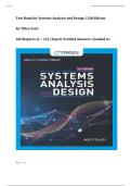Test Bank for Systems Analysis and Design 12th Edition by Tilley & Scott &ndash; All Chapters &lpar;1&ndash;12&rpar; Test Bank with Expert-Verified Answers &vert; Grade A&plus;