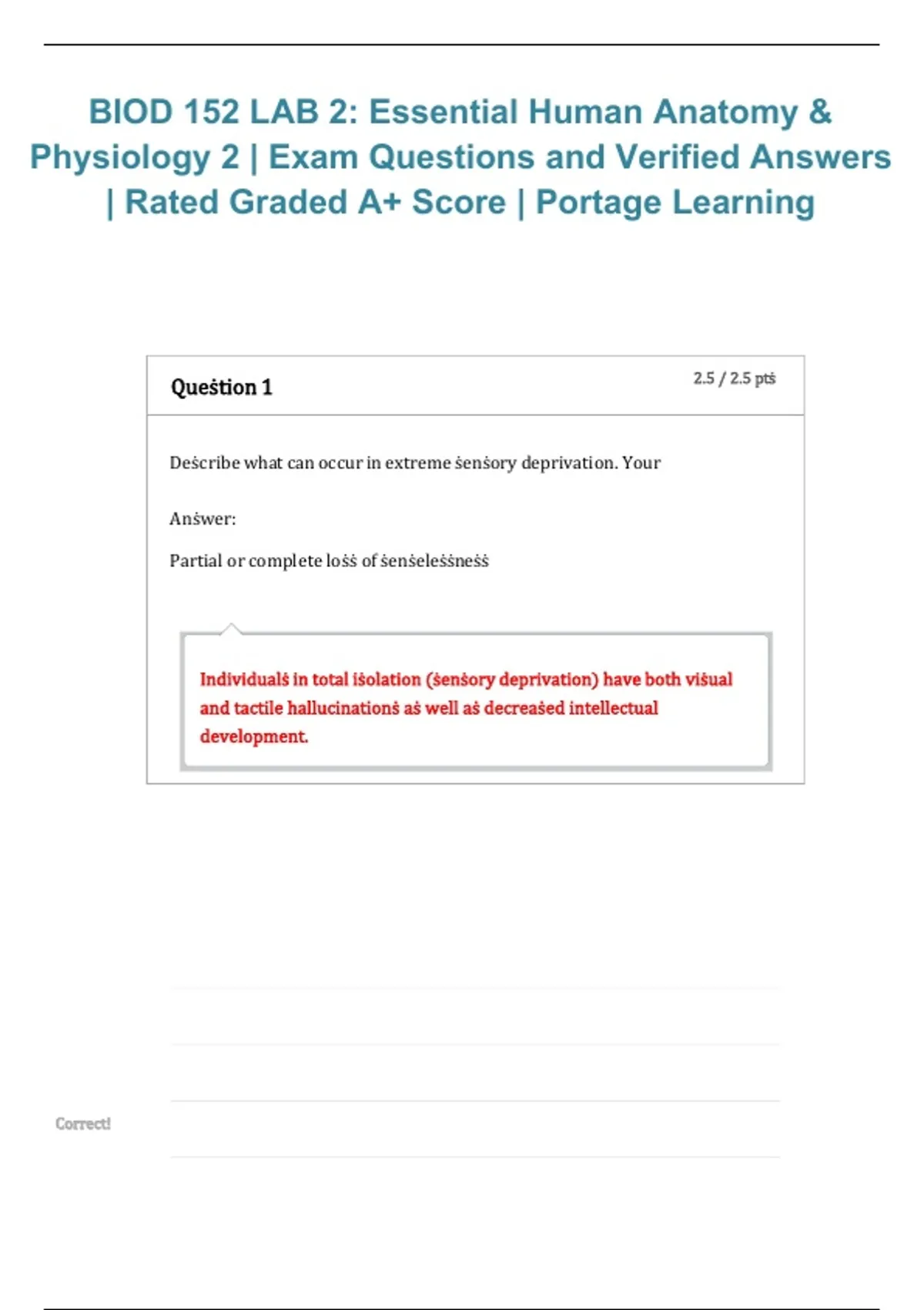 BIOD 152 Lab 2 – Essential Human Anatomy & Physiology II | Exam ...
