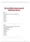 CWB 1  Exam &lpar;2026 Edition&rpar; Questions and Answers &vert;Fall  2025&sol;2026 Update &vert; 100&percnt; Correct