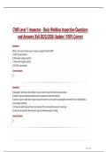 CWB Level 1 Inspector - Basic Welding Inspection Questions  and Answers &vert;Fall 2025&sol;2026 Update &vert; 100&percnt; Correct