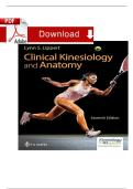 TEST BANK for Clinical Kinesiology and Anatomy 7th Edition by Lippert Lynn&period; ISBN-&period; &lpar;All Chapters 1-20&period;