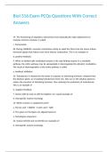 Biol 316 Exam PCQs Questions With Correct Answers