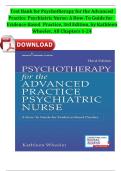 Psychotherapy for the Advanced Practice Psychiatric Nurse&colon; A How‑To Guide for Evidence‑Based Practice 3rd Edition Test Bank by Kathleen Wheeler &ndash; Latest Update 2026 Exam Prep &vert; Graded A&plus;