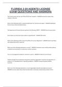 Florida 2-20 General Lines Agent License Exam&comma; State of Florida &ndash; Complete Exam Questions and Answers