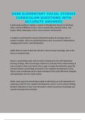 D680 ELEMENTARY SOCIAL STUDIES CURRICULUM QUESTIONS WITH ACCURATE ANSWERS