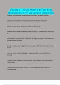 Vocab 1 - MLS Mod 5 Envir Eng Questions with Accurate Answers