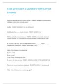 CSES 2040 Exam 1 Questions With Correct Answers