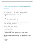 CSES 2040 final exam questions with correct answers