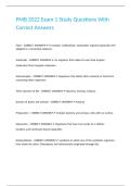 PMB 2022 Exam 1 Study Questions With Correct Answers&period;