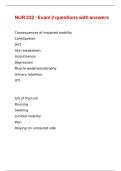 NUR 232 - Exam 2 questions with answers