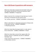 Nurs 232 Exam 3 questions with answers