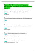 Texas AAFCS Family and Consumer Science 200 questions and answers best rated a&plus;  The process through which a person comes to think of himself or herself as a distinct person despite being a member of a family is known as - n   ANS  Individuation  Qs  In w