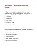 N483 Exam 1 HESIs questions with answers