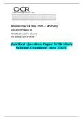 2025 AS Level Physics A H156&sol;01 Breadth in physics  &lpar;Verified Question Paper With Mark Scheme Combined June 2025&rpar;