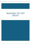samenvatting inleiding tot het recht 
