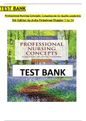 TEST BANK For Professional Nursing Concepts&colon; Competencies for Quality Leadership 5th Edition by Anita Finkelman Chapter 1 to 14