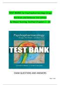 Test Bank for Psychopharmacology&colon; Drugs&comma; the Brain and Behavior 3rd Edition by Jerrold S&period; Meyer & Linda F&period; Quenzer&vert;9781605355559&vert; All Chapters 1-20&vert; LATEST UPDATE